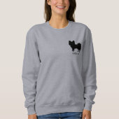 Papillon schwarz (oder andere Farbe) mit benutzerd Sweatshirt (Vorderseite)
