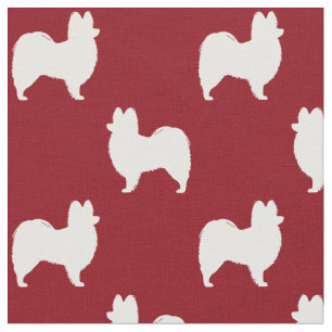 Papillon Silhouette-Muster-Rot Stoff