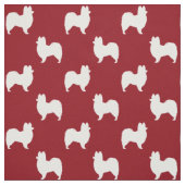 Papillon Silhouette-Muster-Rot Stoff (Muster)