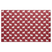 Papillon Silhouette-Muster-Rot Stoff (Fat Quarter (45,7 x 55,9 cm))