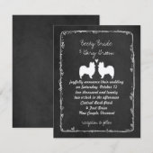 Papillon Silhouetten Hochzeitsankündigung Einladung (Vorne/Hinten)