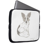 Papillon Sketch Laptop Sleeve (Vorne Rechts)