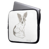 Papillon Sketch Laptop Sleeve (Vorderseite Links)