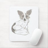 Papillon Sketch Mousepad (Mit Mouse)