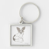 Papillon Sketch Schlüsselanhänger (Vorne)