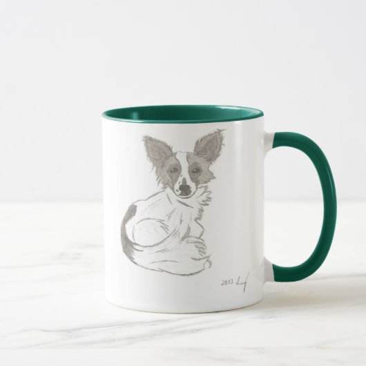 Papillon Sketch Tasse (Rechts)