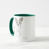 Papillon Sketch Tasse (Vorderseite Links)