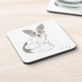Papillon Sketch Untersetzer - Set von 6 Jahren (Linke Seite)