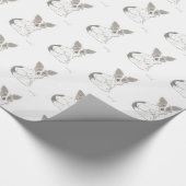 Papillon Sketch Wallpaper Geschenkpapier (Ecke)