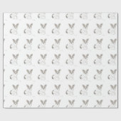 Papillon Sketch Wallpaper Geschenkpapier (Flach)