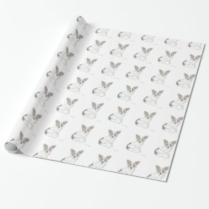 Papillon Sketch Wallpaper Geschenkpapier