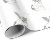 Papillon Sketch Wallpaper Geschenkpapier (Rolleneckpunkt)