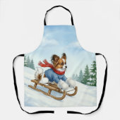 Papillon Sledding, Apron Schürze (Vorderseite)