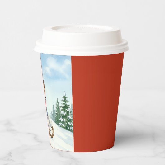 Papillon Sledding, Paper Cups Pappbecher (Links)