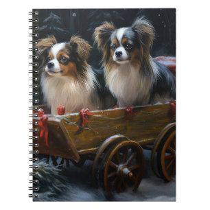 Papillon Snowy Sleigh Weihnachtsdekor Notizblock