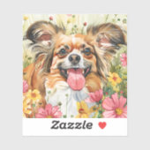 Papillon Sticker – Watercolor Design (Blatt)