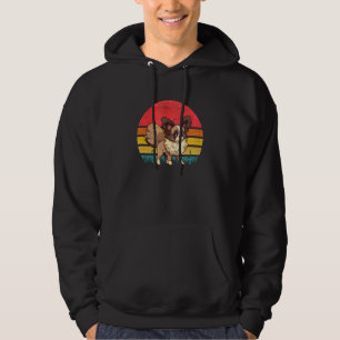 Papillon Sunset Retro Hund Vintage Mama Vater Kind Hoodie