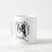 Papillon T - Shirt Kaffeetasse (Vorderseite Links)