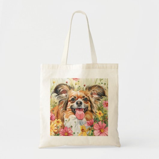 Papillon Tote Bag – Watercolor Art Tragetasche (Vorne)