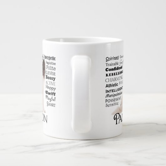 Papillon Tracks Jumbo Tasse (Rückseite)