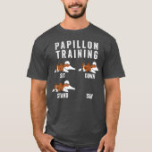 Papillon Training Hund Premium T-Shirt (Vorderseite)