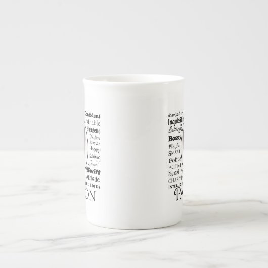 Papillon Traits Knochen China Tasse (Vorderseite)