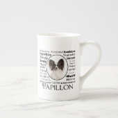 Papillon Traits Knochen China Tasse (Rechts)