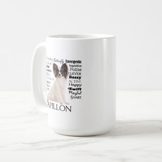 Papillon Traits Tasse (Vorderseite Links)