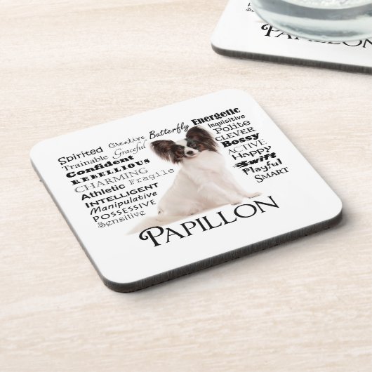 Papillon Traits Untersetzer Set (Linke Seite)