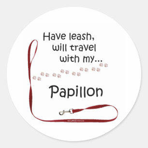 Papillon Travel Leash - Aufkleber