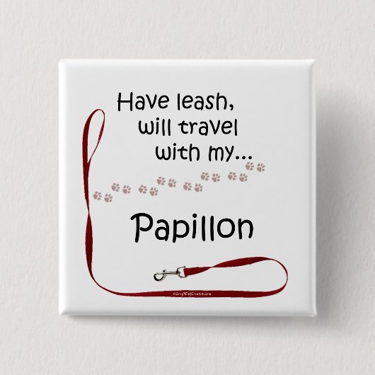 Papillon Travel Leash - Button (Vorderseite)