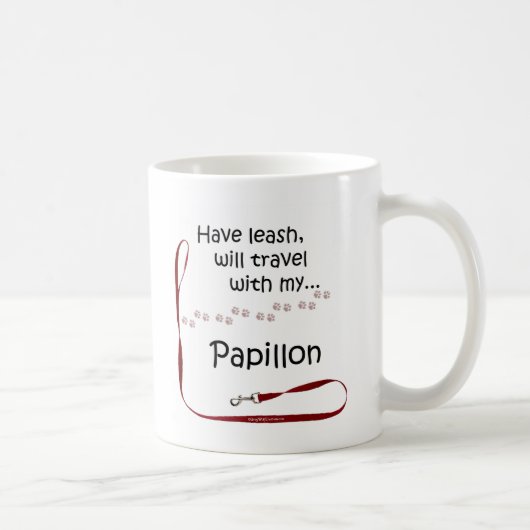 Papillon Travel Leash Kaffeetasse (Rechts)