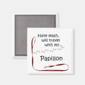 Papillon Travel Leash - Magnet (Vorderseite/Rückseite)