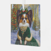 Papillon Urlaub Ornament Aus Glas (Vorderseite links)
