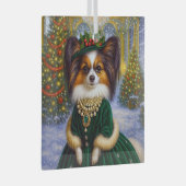 Papillon Urlaub Ornament Aus Glas (Vorderseite Rechts)