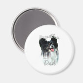 Papillon Vater 2 Magnet (Vorderseite/Rückseite)