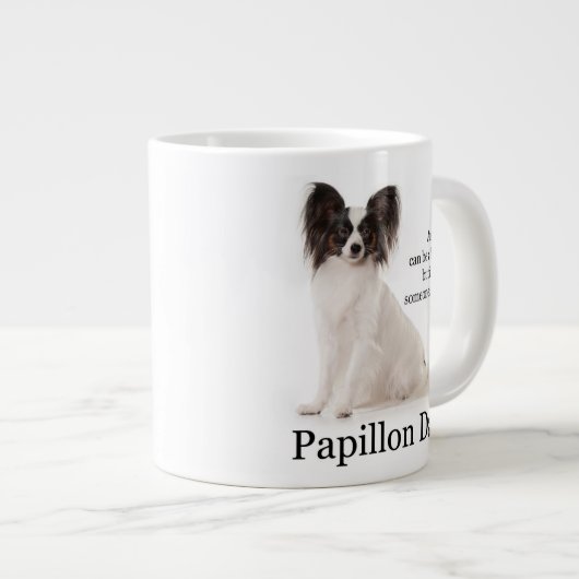 Papillon Vater Jumbo Tasse (Vorderseite Rechts)