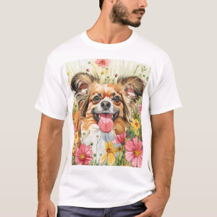 Papillon-Vater-Shirt – Wasserfarbe T-Shirt