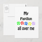 Papillon Walks Design Postkarte (Vorne/Hinten)