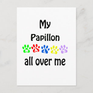 Papillon Walks Design Postkarte