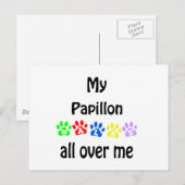 Papillon Walks Design Postkarte (Vorne/Hinten)