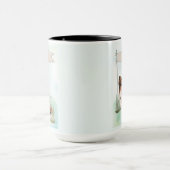 Papillon Wasserfarbe Personalisierter Hund Tasse (Zentrum)