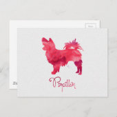 Papillon Watercolor Design Postkarte (Vorne/Hinten)