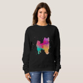 Papillon Watercolor Paint Platsch Sweatshirt (Vorne ganz)