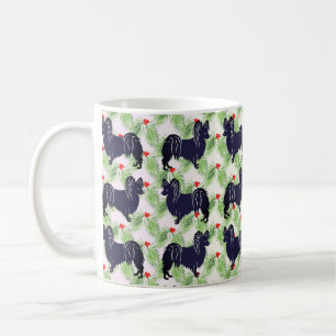 Papillon Weihnachten Kaffeetasse