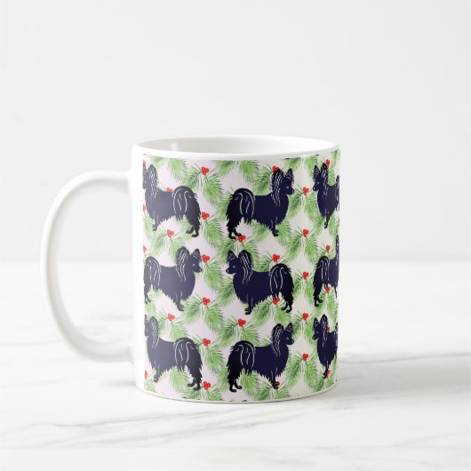 Papillon Weihnachten Kaffeetasse (Links)