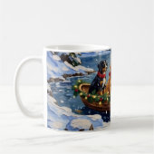 Papillon Weihnachtsboot-Feiertag Kaffeetasse (Links)