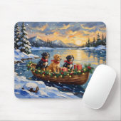 Papillon Weihnachtsboot-Feiertag Mousepad (Mit Mouse)