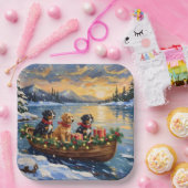 Papillon-Weihnachtsboot-Feiertag Pappteller (Party)