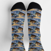 Papillon-Weihnachtsboot-Feiertag Socken (Oben)